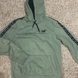 Hollister Green Sweater with Black Accents